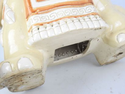 Cream ceramic ELEPHANT with openwork and...
