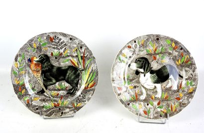 Jean BERTHOLLE (1909-1996) - GIEN: Two earthenware...