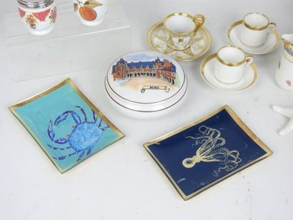 LOT of porcelain including miniature cups,...