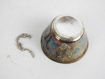 Silver TASSE and saucer with rocaille decoration....