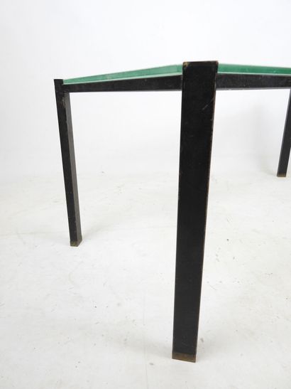 LOW TABLE in black lacquered metal and Saint...