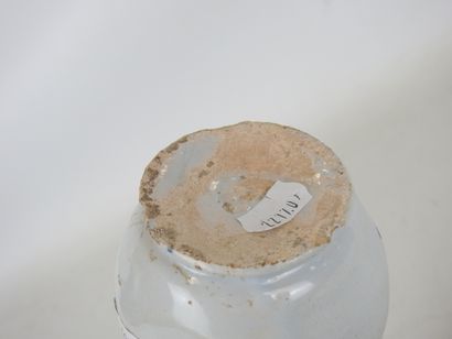 VASE with detached handles in earthenware...