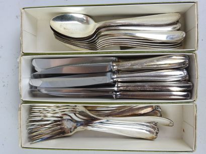 LOT OF silver-plated cutlery, including Rostfrei...