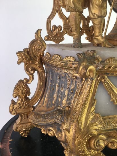 PENDULE in chased and gilded regule, the...