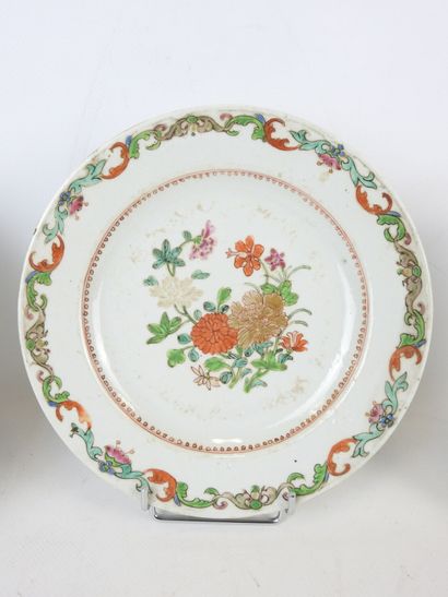 COMPAGNIE DES INDES: Porcelain plate with...