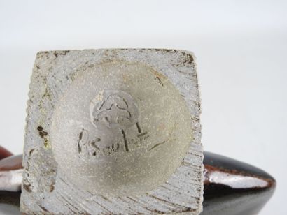 Pierrette SOULET (20th): Vase on pedestal...