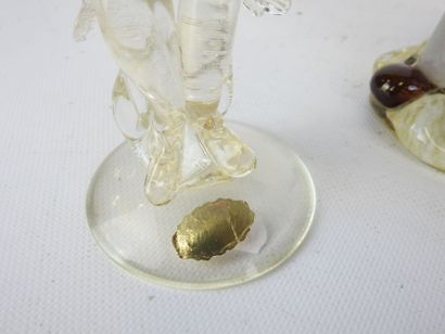 MURANO: Valet. Blown glass subject. Label...