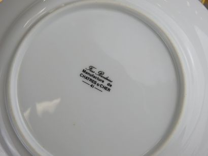 VIERZON: Part of a white porcelain service...