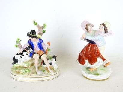 CAPODIMONTE MANUFACTURE, Naples: Two porcelain...