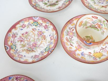 SARREGUEMINES: Large lot of earthenware cups...