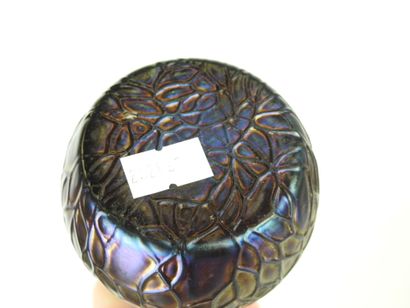LOETZ, in the style of : Two iridescent glass...
