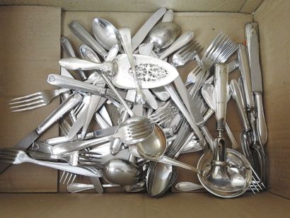 LOT OF silver-plated cutlery, including Rostfrei...