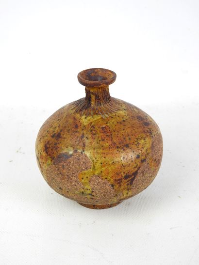 MARANIDIN (XXth) : Small enameled stoneware...