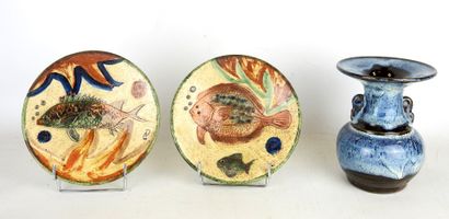 Eusebi DIAZ COSTA (1908-1964) : Deux assiettes...