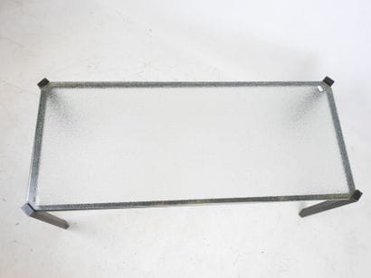 LOW TABLE in black lacquered metal and Saint...