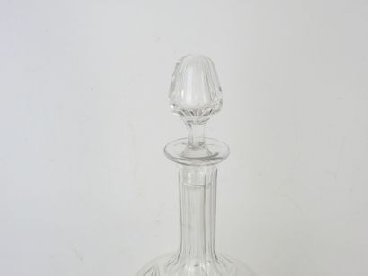 CARAFE in cut glass. H: 32cm. Wear and t...