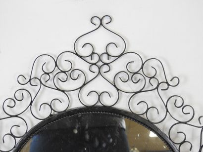 CHATY à Vallauris : Miroir de forme ovale...