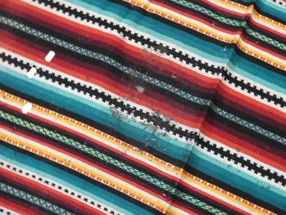 Peru, Andes: Large, brightly-colored woven...