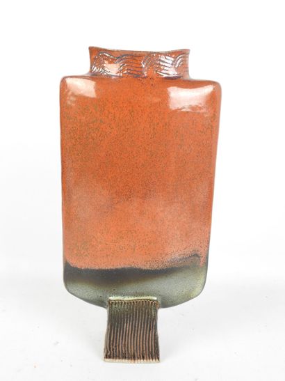 Pierrette SOULET (20th): Vase on pedestal...