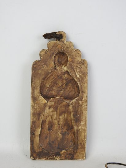 LE TRIDENT VALLAURIS: Enameled ceramic plaque...