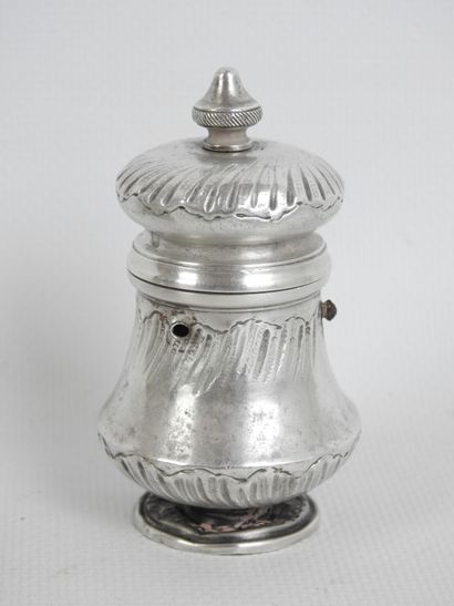 PAIR OF silver SALERONS decorated with foliate...