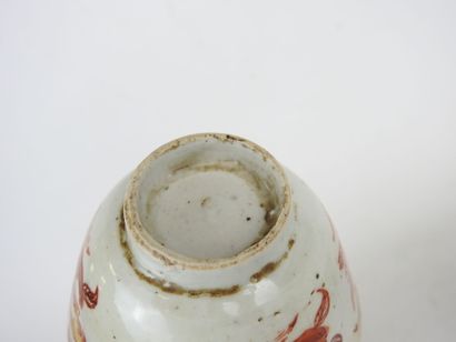 CHINA: Set of three porcelain sorbets with...