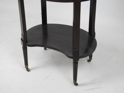 Mahogany oval curtain CHEVET resting on four...
