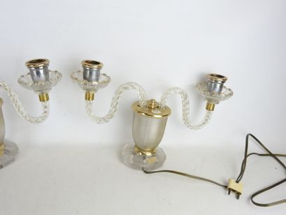 Val d'ANDELLE: Pair of two-light night-lights...