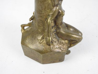Charles KORSCHANN (1872-1943): Gilded bronze...
