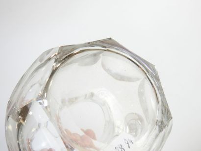 BACCARAT: Cut crystal brooch, Harcourt model....