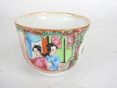CHINA: Set of three porcelain sorbets with...
