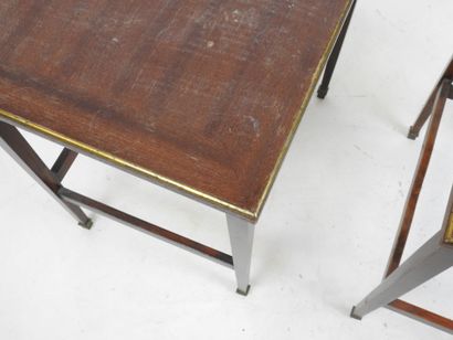 TWO GIGOGNE TABLES of rectangular form in...