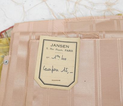 Maison JANSEN: Set of 4 large silk coupons,...