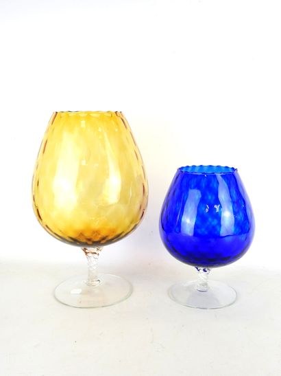 MURANO, in the taste of : Two vases on foot...