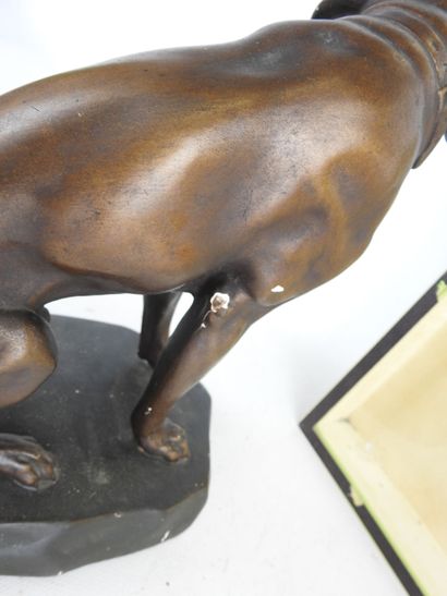 BORELLES, after : Seated hunting dog. Subject...