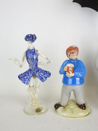 MURANO: Valet. Blown glass subject. Label...