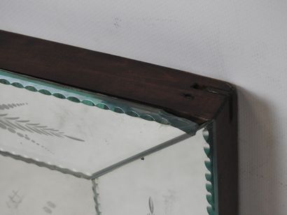 Rectangular Venetian-style MIRROR with engraved...