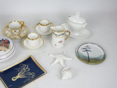 LOT of porcelain including miniature cups,...