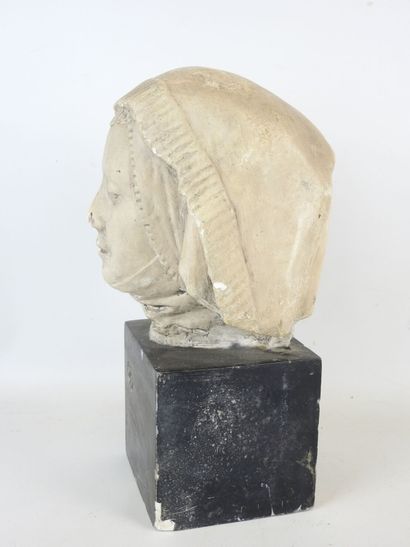 Bernardine's HEAD. Plaster subject on base....