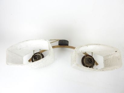 Circular perspex LUSTRE and metal sconce...