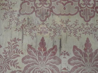 RUG with old-red foliage on a beige background....