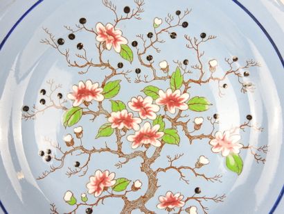 HB QUIMPER: Earthenware vase decorated with...