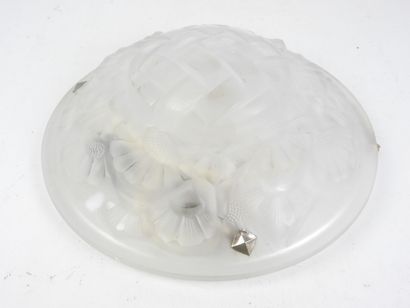 DEGUE : Ceiling lamp in pressed molded glass...