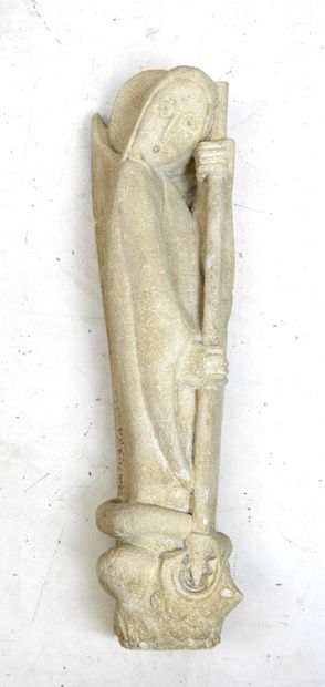 Marc HENARD (né en 1919) : Statue en pierre...