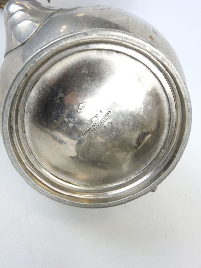 FOUR English silver-plated THEIERES including:...