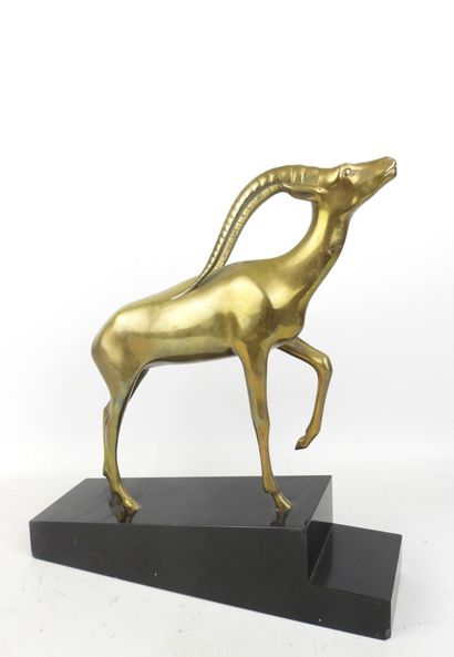 Zoltan KOVATS (1883 1952): Antelope in gilded...
