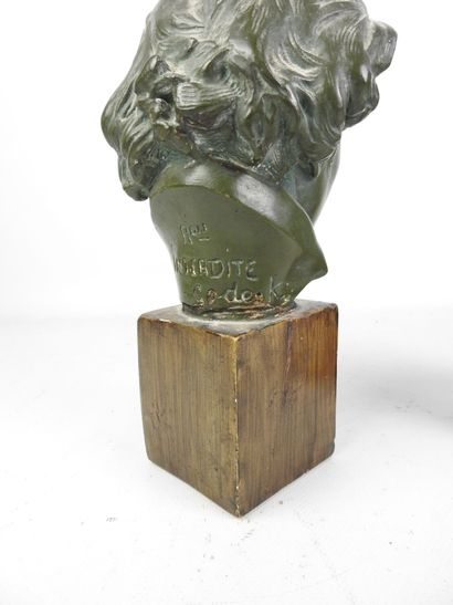 GODESKI (20th): Two busts of Beethoven in...