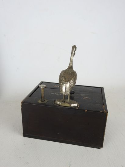 JAPAN: Lacquered wood cigarette case decorated...