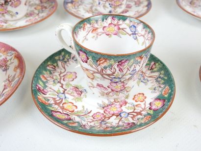 SARREGUEMINES: Large lot of earthenware cups...