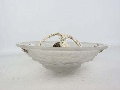 DEGUE : Ceiling lamp in pressed molded glass...